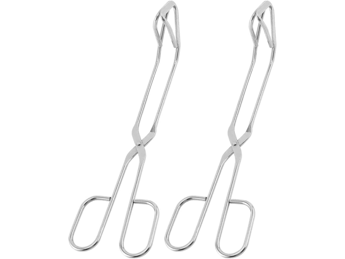 Pinças Para Churrasco Shineofi De Aço Inoxidável 2 Peças, Confortáveis De Segurar E Resistentes Ao Calor, Ideais Para