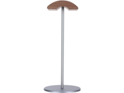 Support De Support De Casque, D'écouteur À Double Surface Incurvée En Alliage D'aluminium En Bois De Noyer
