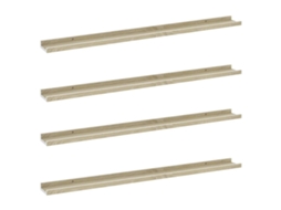 Conjunto 4 Prateleiras de parede VIDAXL branco e carvalho sonoma (100x9x3 cm)