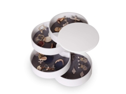 Caja De Armazenamento De Joias Para Mulher Pequena Giratória 5 Camadas Ideal Para Viagens E Lar