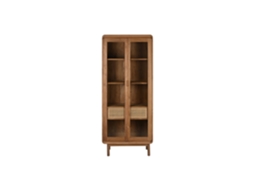 Vitrine ALEXANDRA HOUSE LIVING em Madeira Teca com vidro natural (80x45x190cm)