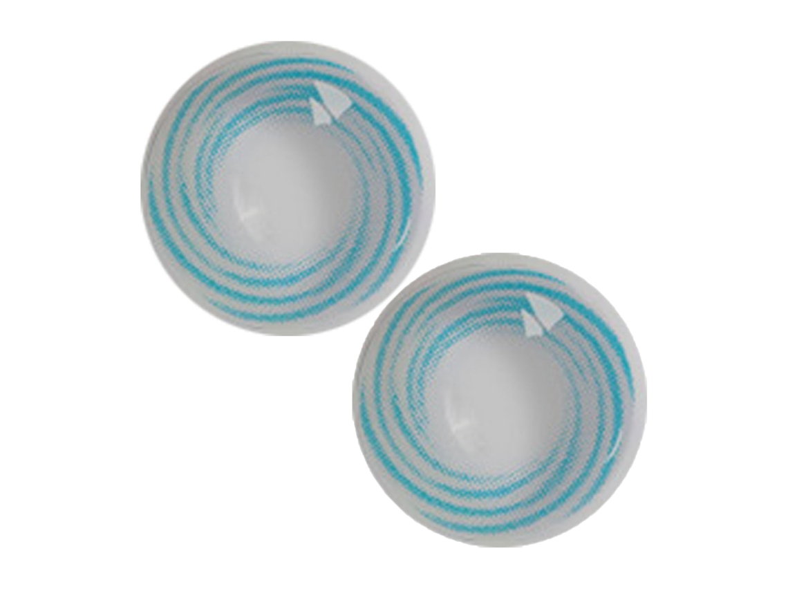 Lentes De Contato Cosplay Halloween Azul E Branco Fio