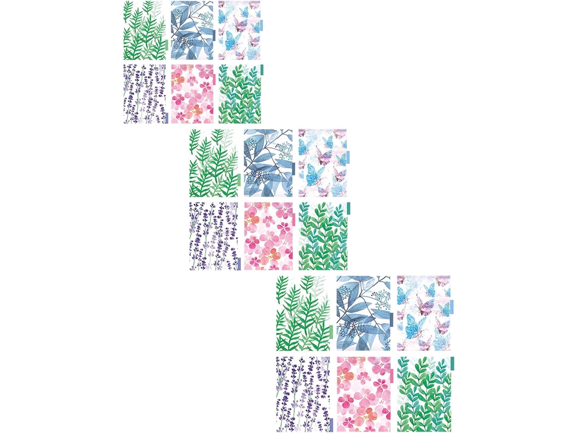Divisórias Doitool Em Pp Com Abas Para Filchários De 6-argolas, 18-folhas Em Tons Pastel, Divisórias Para Cadernos A4, A5