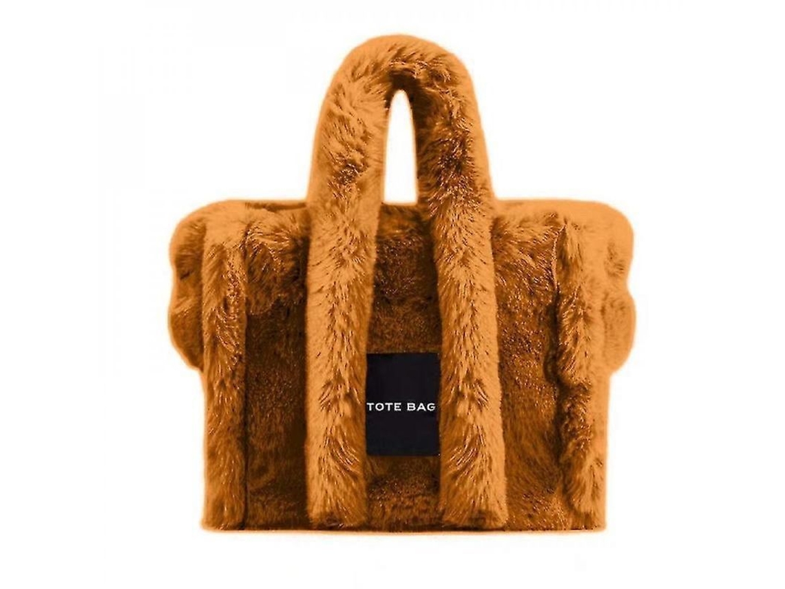 2026 bolsa de Pelúcia para Mulher, Bolsa Fluffy Y2k de Alta Qualidade com Grande Capacidade para Uso Diário Marrón