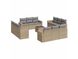 Garden Sofa Set, Garden Sofa Sets Vidaxl Bege Rattan / Vime (n/a)