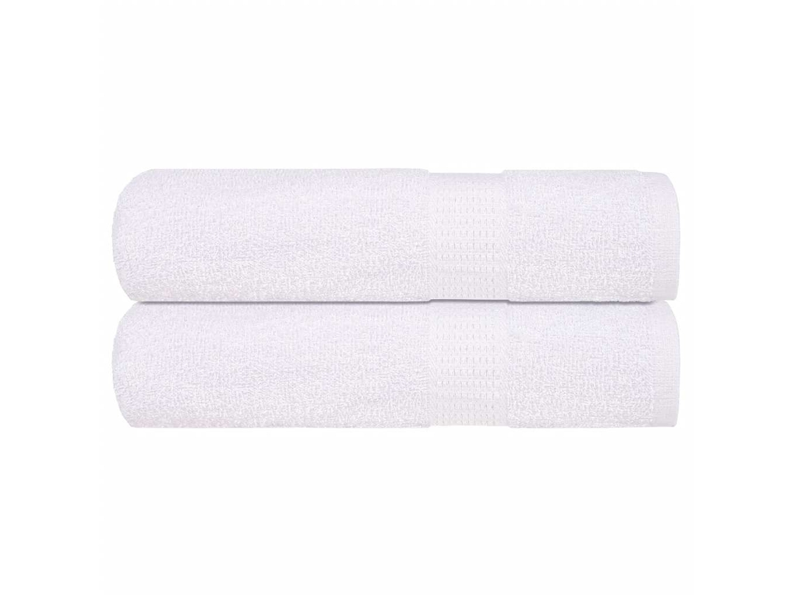 Vidaxl Toalhas De Banho Frogn 2 Pcs 100x150 Cm 360 G/m² Branco