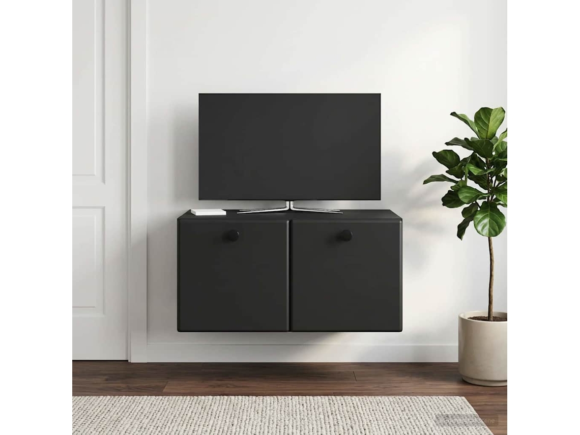 Vidaxl Gabinete De Tv De Parede 59,5 X 41 X 30 Cm Preto