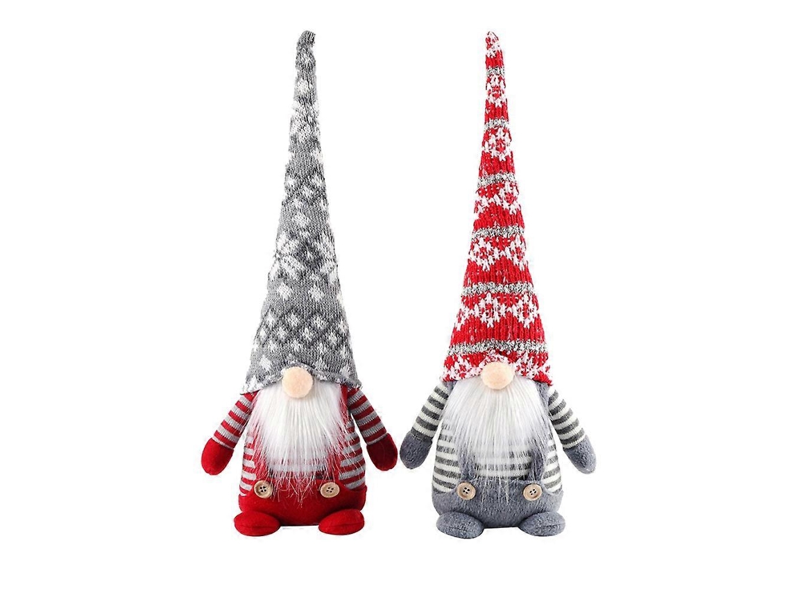 Decoração De Natal Sem Com Dois Bonecos De Pano De 42 Cm