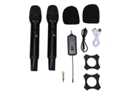 Microfone Sem Fio de Mão para palco e karaokê com luz RGB EOOCOO