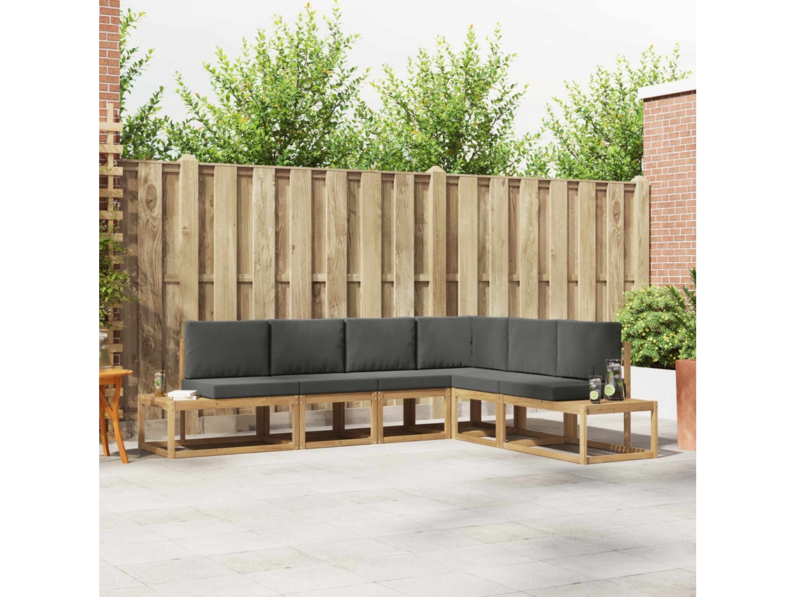 Vidaxl Conjunto De Sofás Para Exterior 4 Peça Branco E Antracite