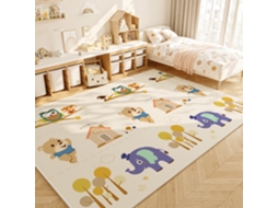 Tapete de Atividades Antiderrapante com Animais, Tapete de Engatinhar Infantil, Tapete Decorativo para Área de Jogos,estilo 2/60x90cm GERTIZ
