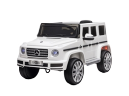 Carro Elétrico Infantil Benz G500 Todo o terreno 12v Música Buzina Branco