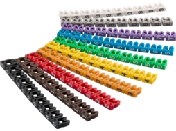 Marcação de cabos com os números de 0 a 9, para cordas com diâmetros de 3,8 a 5,9 mm.