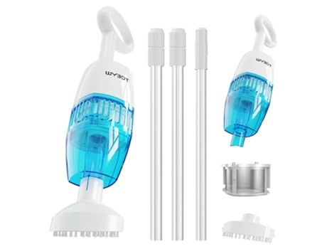 Vácuo Portátil para Piscina WYBOT Hj10P Pólo Telescópico Incluído Aspiração Potente 25L/Min Máx 60 Minutos de Tempo de Execução Filtro 0.5L