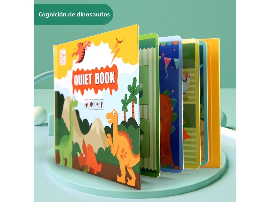 Brinquedos educativos infantis, incluindo elementos como cabeças de animais e correspondência numérica.