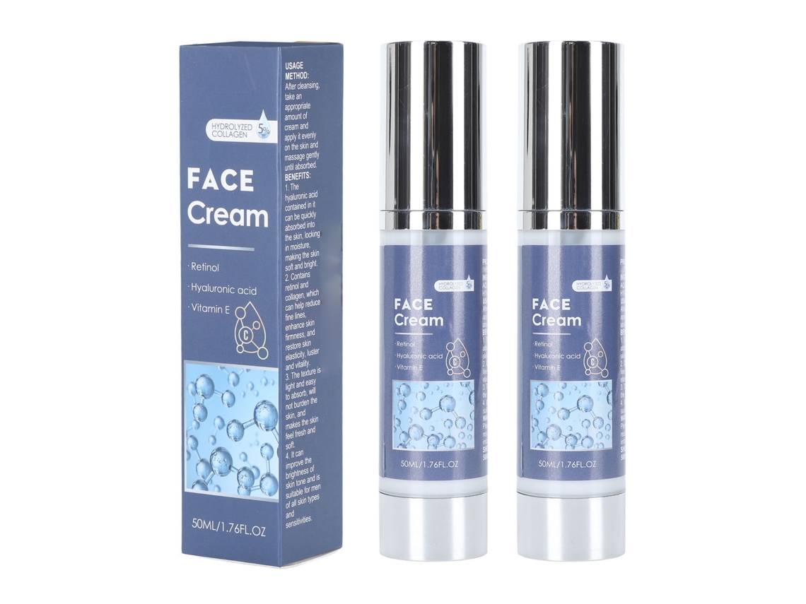 Crema Hidratante E Reafirmante Para Rosto Masculino 2 Unidades 50ml - Textura Leve, Absorção Rápida, Reduz Rugas Finais E Nutre A Pele