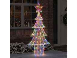 Vidaxl Árvore De Natal Com 240 Leds Multicolor 180 Cm Acrílo