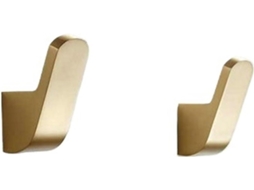 Ganchos De Latão Para Roupão, Acabamento Dourado Escovado, Gancho