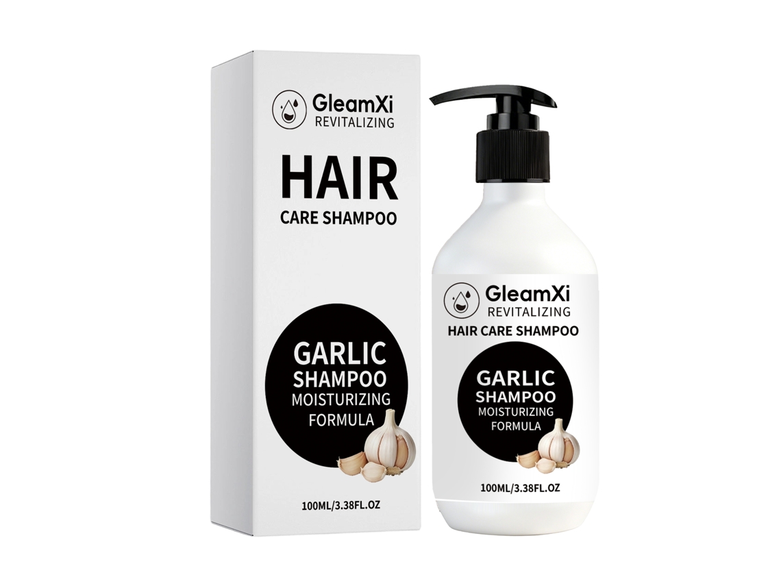 Shampoo de Alho Gleamxi com Ação Suave, para Cabelos Leves, Brilhantes e Volumosos LAXISCREED