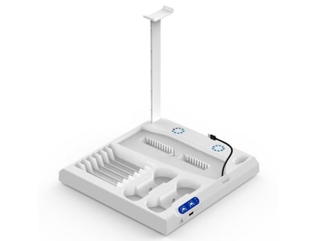 Suporte De Carregamento Tudo Em Um Para Ps5 / Ps5 Slim Com Ventoinha Branco Ipega