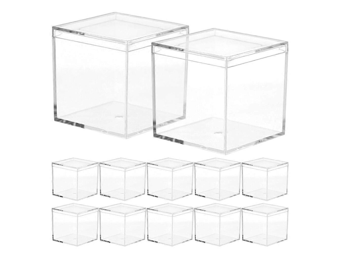 Conjunto De 12 Caixas Quadradas Transparentes Para Doces, Caixas De Presente Em Plástico Para Embalagem. Aquaforge