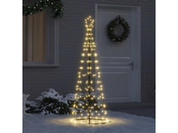 Vidaxl Árvore De Natal Led Branco Quente 250 Cm Ferro