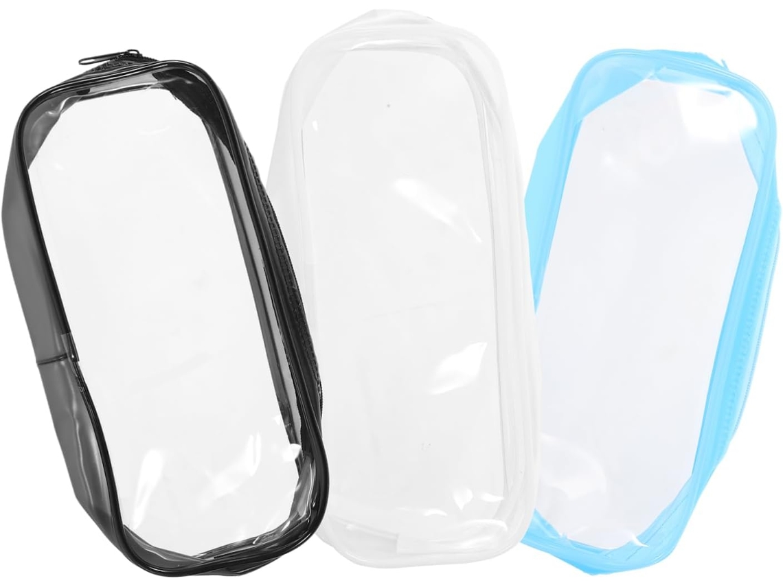 Estojos Transparentes De Pvc Para Lápis E Canetas.