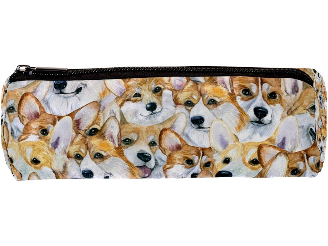 Estojo Lápis Com Estampa De Cachorrinho Hipster