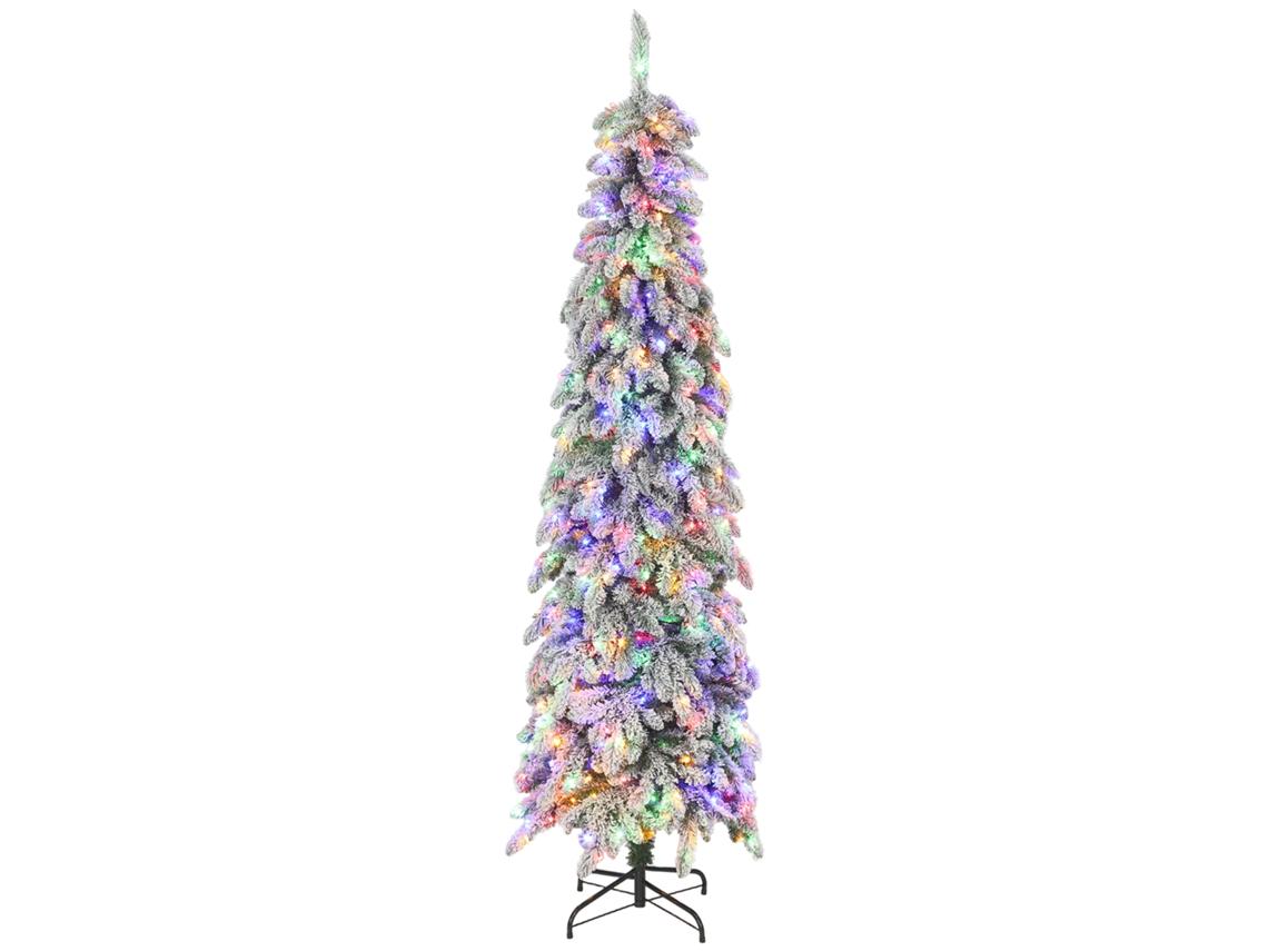 Árvore de Natal Plástico e Metal Cor Green Ø80x225 cm Homcom