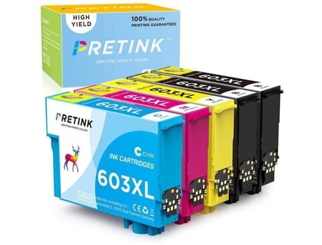 Cartucho De Tinta Compatível De Impressora Pretink 603xl De Substituição Para Epson 603 Xl Preto Marque Générique