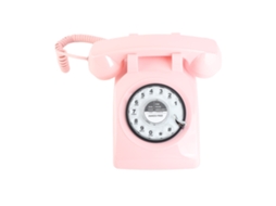 Telefone Rotativo Vintage Rosa LAXISCREED Ms 301c