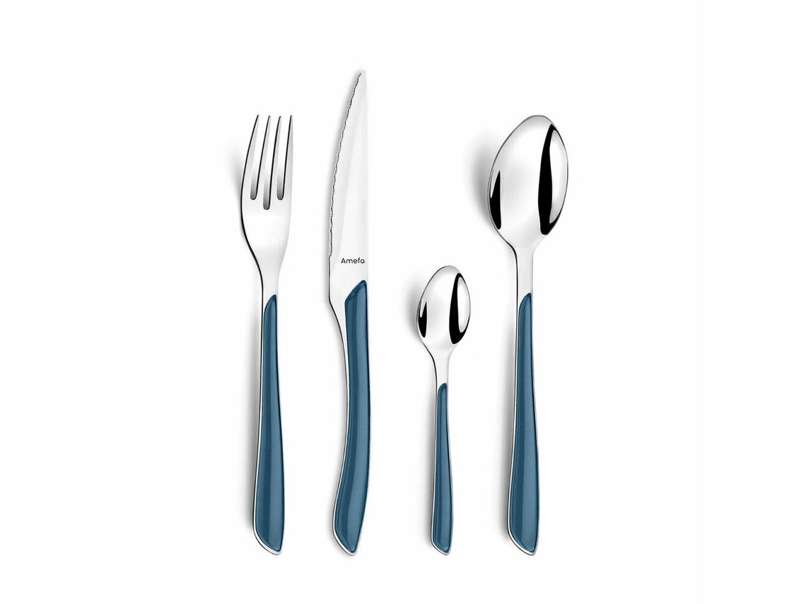 Faqueiro Amefa Eclat Azul Marinho Metal (24 Pcs)