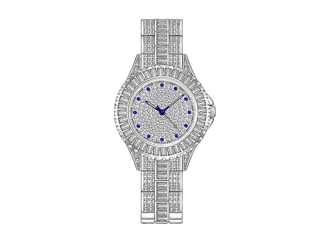 Relógio De Pulso Feminino Bs Bee Sister Fa1686 Com Corrente E Detalhes Em Diamante.