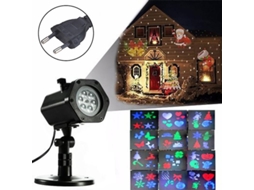 Projetor Led Rotativo para Natal e Halloween Luz de Paisagem à Prova D'água Decoração Externa Jardim Festa YURU