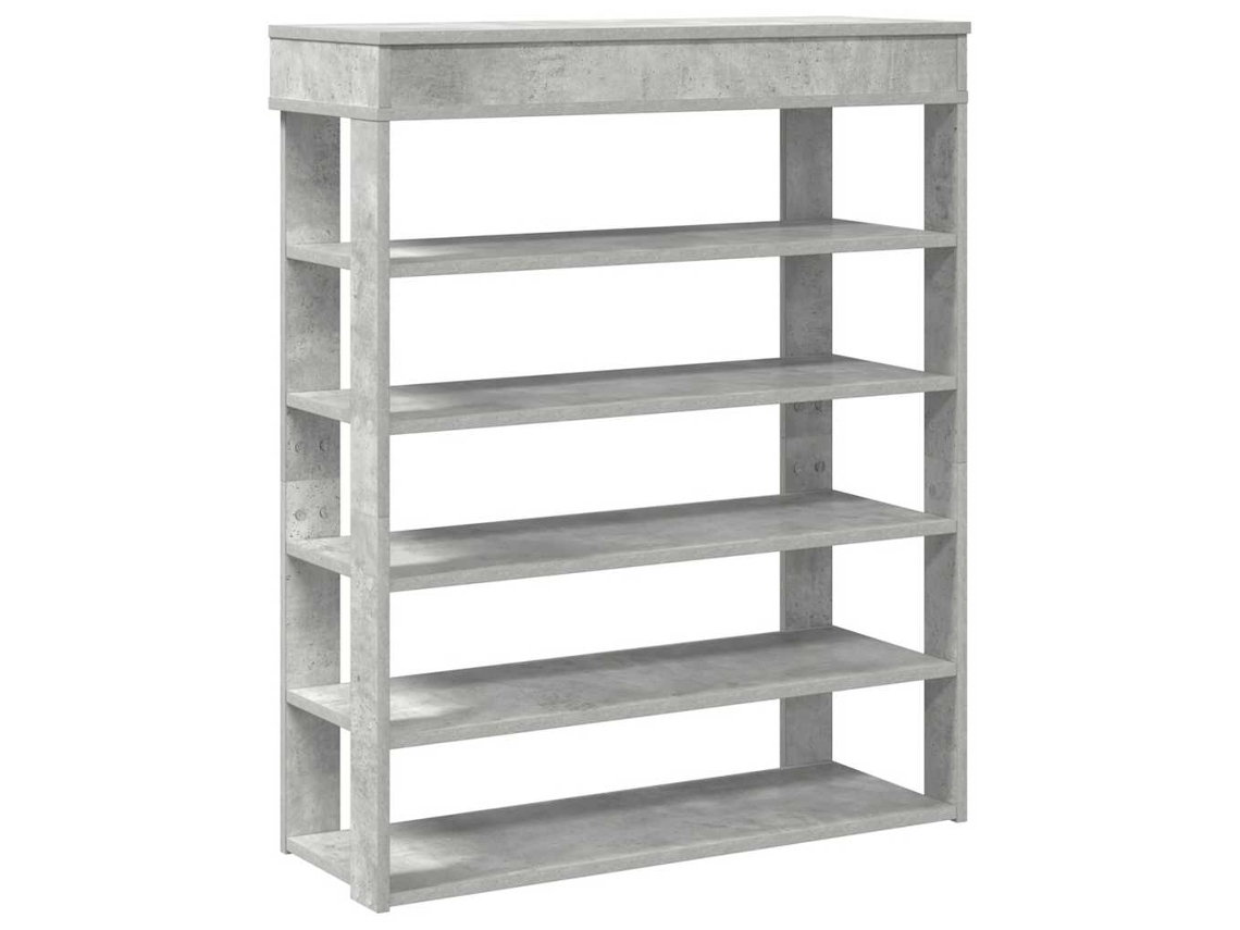 Sapateira em Betão e Carvalho Trabalhada MAISON EXCLUSIVE 80x30x98 cm