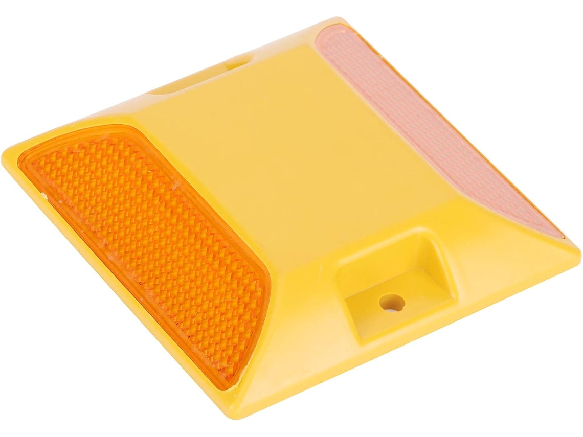 Réflecteurs de Route En Plastique Jaune 6 Pieces Pour Allées Et Chaussées, Marqueurs Réfléchissants SFUSHOS