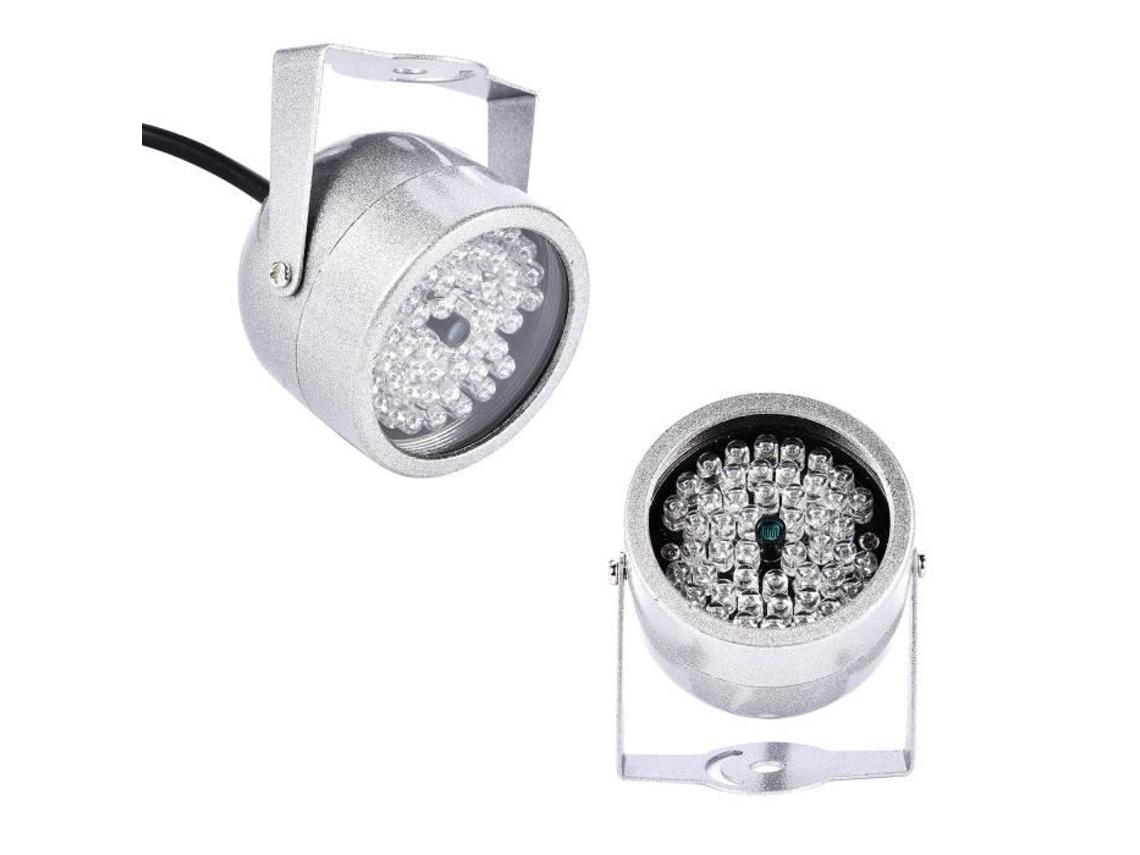 Iluminador Infravermelho Noturno para Câmera com Luz Infravermelha 48 Leds Iluminador Infravermelho À Prova D'Água HURRISE