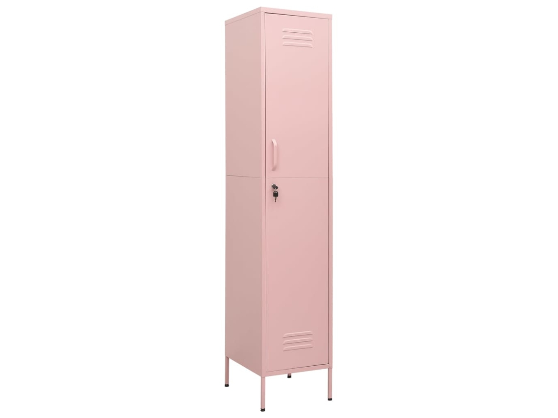Locker Cabinet, Locker Cabinets Vidaxl Cor-de-rosa Aço (n/a)