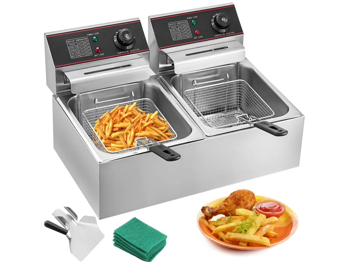 Fritadeira Elétrica Profissional Succebuy Com Termostato Automático Comercial 12 L 5.000 W