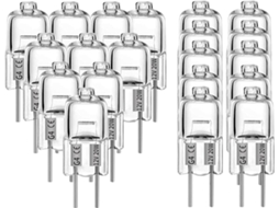Lurelia Pack De 12 Lâmpadas Halógenas G4 20w 12v 2700k, Branca Quente, Sem Cintilação, Para Casa