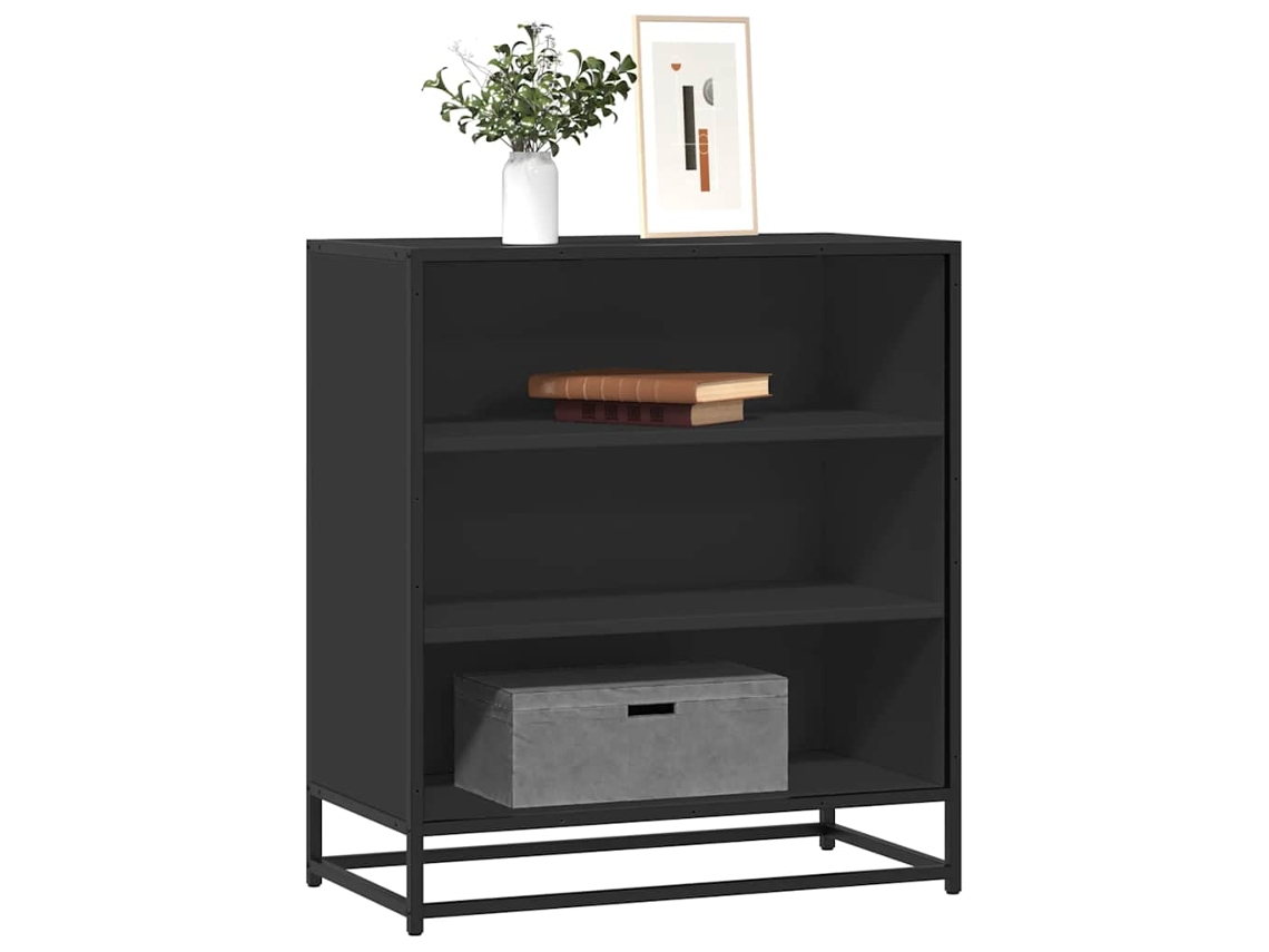 Vidaxl Aparador 68x35x76 Cm Derivados De Madeira/metal Preto