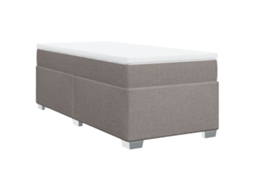 Cama com Molas e Colchão Tecido Cinza Acastanhado MAISON EXCLUSIVE (100x200 cm)