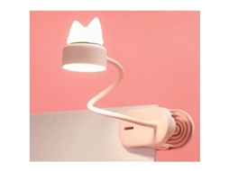 lâmpada de Clip Flexível com Luz Noturna Usb Recarregável Led Rosa para Mesa e Cama S/MARCA