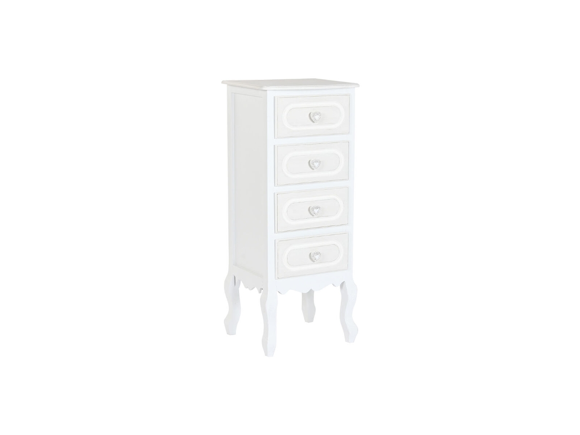 Cômoda Romantic Home Esprit, Madeira Branca (36x40x100cm)