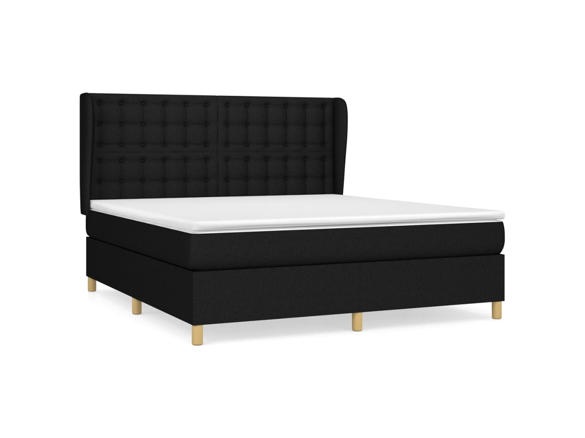 Box Spring Bed, Box Spring Beds Vidaxl Preto Tecido (160 X 200 Cm)
