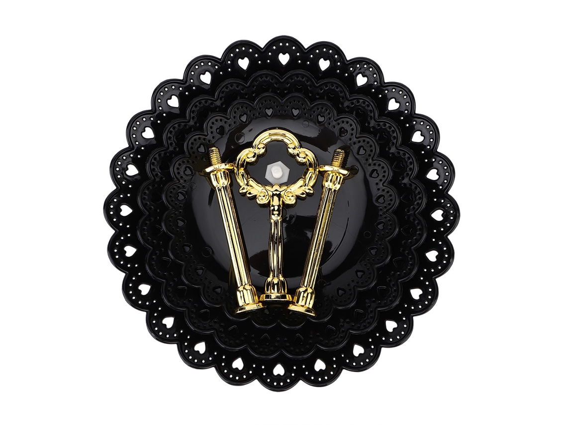 Suporte de exibição de sobremesas com 3 andares, para frutas, cupcakes, festa, aniversário, casamento, preto | S/MARCA