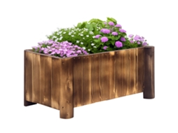 Vaso Retangular de Madeira de Abeto para Plantas (70x35x30cm) PMM
