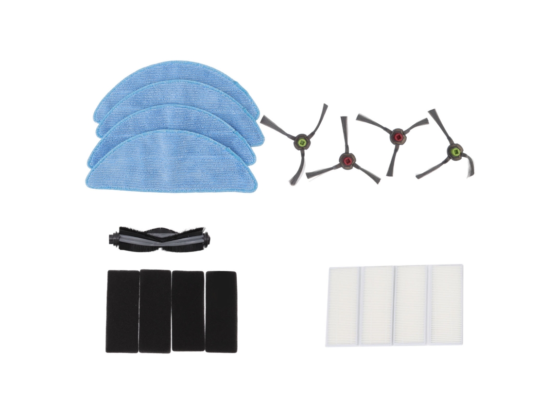 Conjunto de Reposição para Aspirador Robótico Yeedi K600 K700 K680: Escovas Filtros e Panos de Limpeza