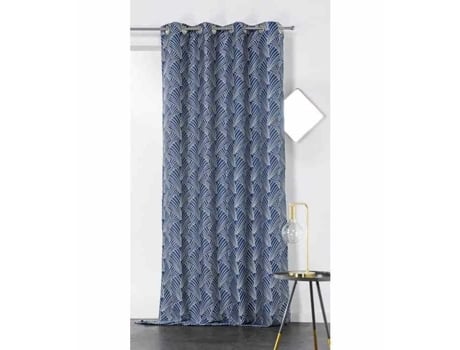Cortina para Móveis com Estampa Art Déco Azul 135 X 260 Cm HOME MAISON