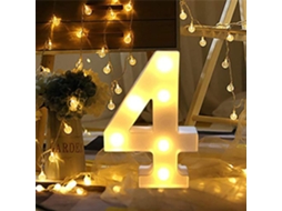Lâmpada Led Números 0-9 Decoração para Festas Casamentos 6 Peças NEVEANCE